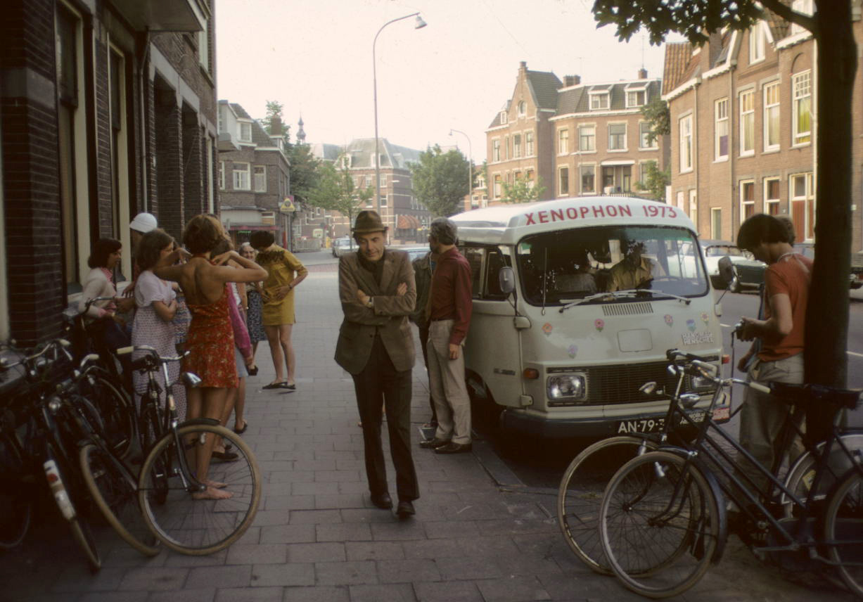 The Dutch scouts, the Argonauts, and their Xenophon minibus in Utrecht, Holland, before they left on their trip to Kurdistan. (Photo: Michiel Heegener)